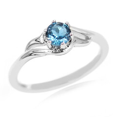 Anello in argento con Topazio Blu Londra