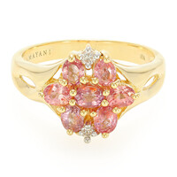 Anello in oro con Zaffiro Padparadscha (non riscaldato) (AMAYANI)