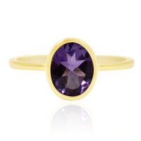 Anello in oro con Ametista Zambiana