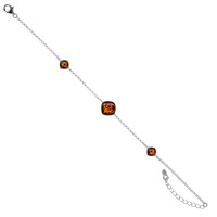 Bracciale in argento con Ambra Baltica