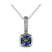 Collana in argento con Quarzo Mistico Blu