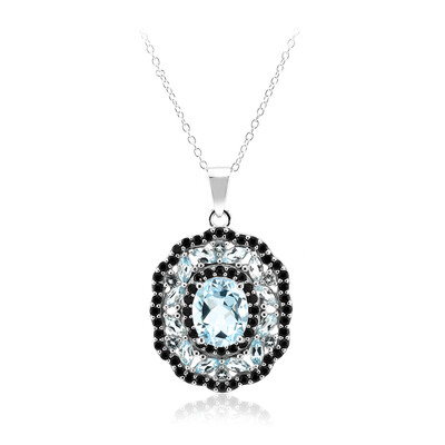 Collana in argento con Topazio Blu Cielo