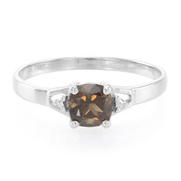 Anello in argento con Quarzo Fumè