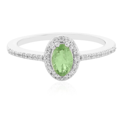 Anello in argento con Granato Menta Merelani