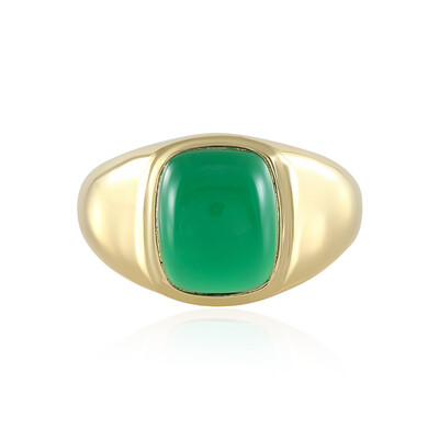 Anello da uomo in argento con Onice Verde