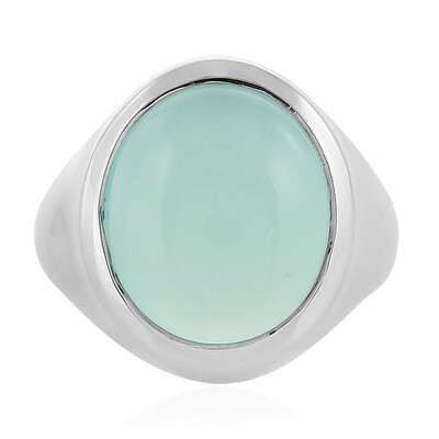 Anello in argento con Calcedonio Acqua