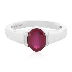 Anello in argento con Rubino del Madagascar
