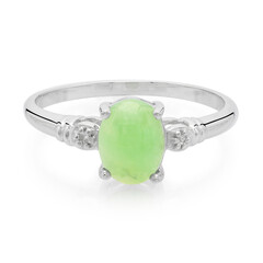 Anello in argento con Crisoprasio Imperiale