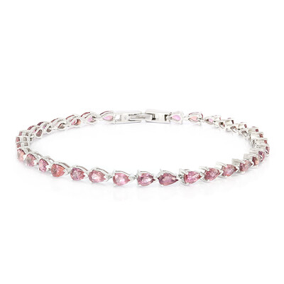 Bracciale in oro con Zaffiro Padparadscha (non riscaldato)