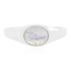 Anello in argento con Pietra di Luna Arcobaleno