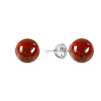 Orecchini in argento con Diaspro Rosso