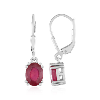 Orecchini in argento con Rubino Bemainty