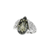 Anello in argento con Ambra Baltica