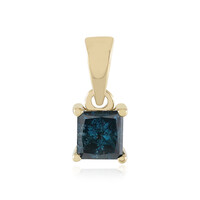 Ciondolo in oro con Diamante Blu I2