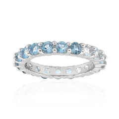 Anello in argento con Topazio Blu Cielo