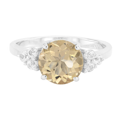 Anello in argento con Quarzo Champagne