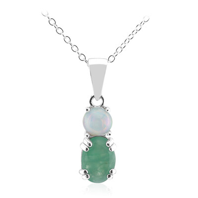 Collana in argento con Smeraldo Brasiliano