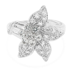 Anello in argento con Topazio Bianco