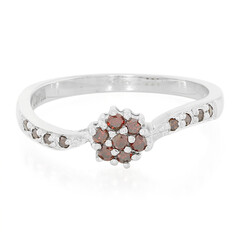 Anello placcato in platino con Diamante Fancy