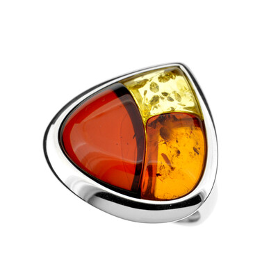 Anello in argento con Ambra Baltica (dagen)