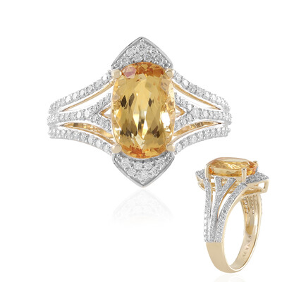Anello in oro con Topazio Imperiale (SUHANA)