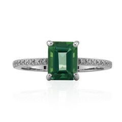 Anello in argento con Topazio Verde Farfalla