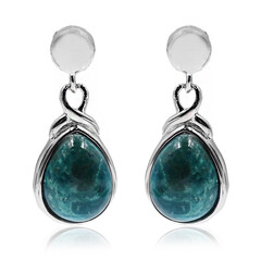 Orecchini in argento con Malachite Azzurrite
