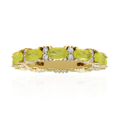 Anello in argento con Quarzo giallo pastello