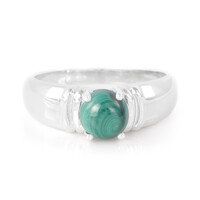 Anello da uomo in argento con Malachite