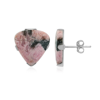 Orecchini in argento con Rodonite Sulavesi (Bali Barong)