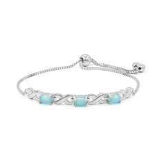 Bracciale in argento con Opale Blu Caraibico