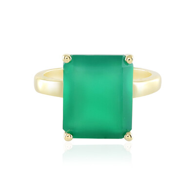 Anello in argento con Onice Verde