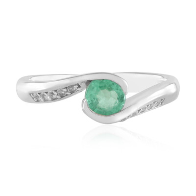 Anello in argento con Smeraldo Russo