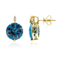 Orecchini in oro con Topazio Blu Londra