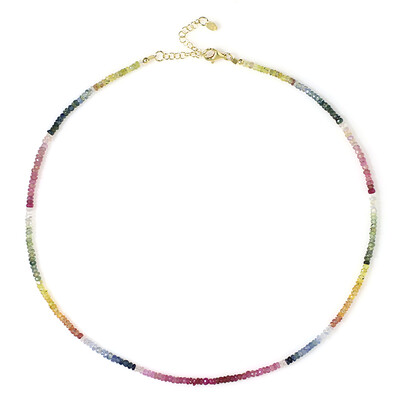 Collana in argento con Zaffiro Fancy