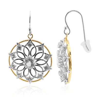 Orecchini in argento con Topazio Bianco