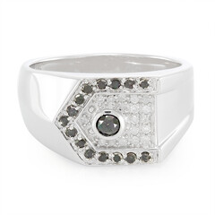 Anello in argento con Diamante Nero