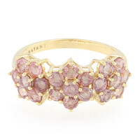 Anello in oro con Zaffiro Padparadscha (non riscaldato) (AMAYANI)