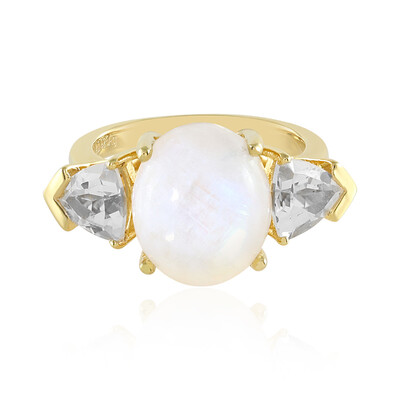 Anello in argento con Pietra di Luna Arcobaleno