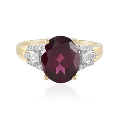 Anello in oro con Granato Magenta