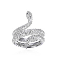 Anello in argento con Topazio Bianco