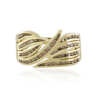Anello in oro con Diamante Champagne I2 (de Melo)