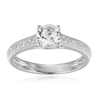 Anello in argento con Topazio Bianco