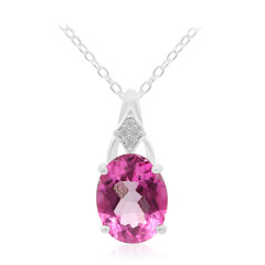 Collana in argento con Topazio Rosa