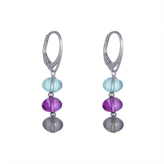 Orecchini in argento con Fluorite