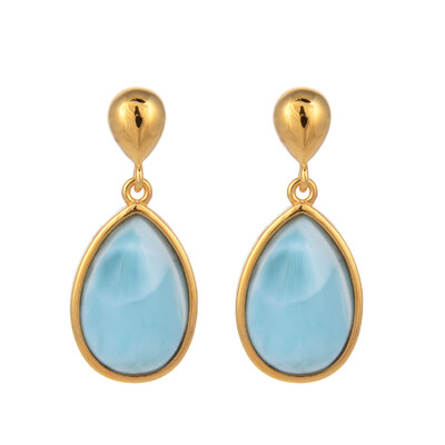 Orecchini in argento con Larimar