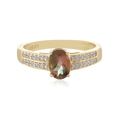 Anello in oro con Pietra del Sole dell'Oregon