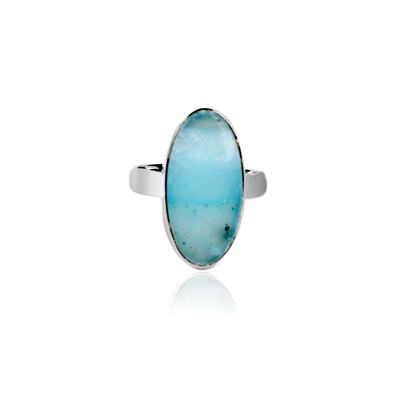 Anello in argento con Calcedonio del Pacifico