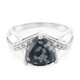Anello in argento con Ossidiana Fiocco di Neve