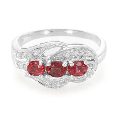 Anello in argento con Rubino Malawi